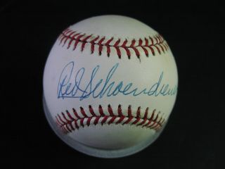 Red Schoendienst Signed Official National League Baseball - No