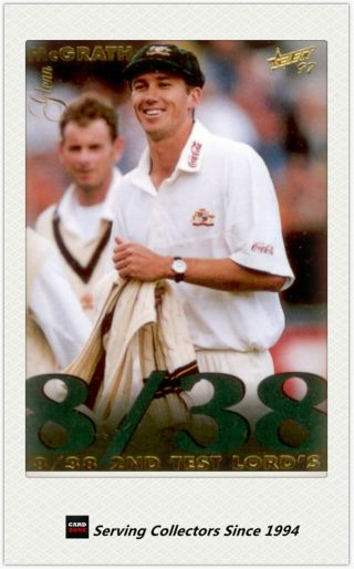 1997/98 Select Cricket Trading Cards Ashes Highlights H4: Glenn Mcgrath