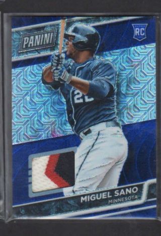 2016 Panini National Vip Blue Mojo Miguel Sano Patch Rc 19/25