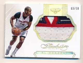 2014 - 15 Flawless Al Horford Jumbo Game Worn Patch Gold 3/10