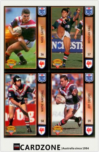 1994 Dynamic Rugby League Series 1 Base Team Set East Sydney City Roosters (11)
