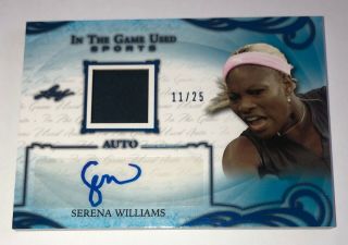 2019 Leaf Itg Game Serena Williams Auto Autograph Jersey Card D 18/25