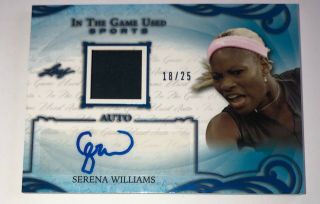 2019 Leaf Itg Game Serena Williams Auto Autograph Jersey Card D 11/25