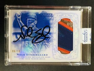 Noah Syndergaard 2015 Topps Dynasty Rc Rookie Auto Patch 6/10 Camo 3 Color