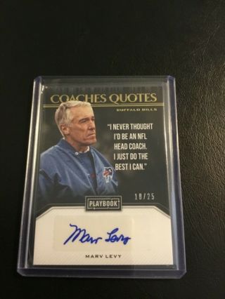 2018 Playbook Coaches Quotes Auto Marv Levy 18/25