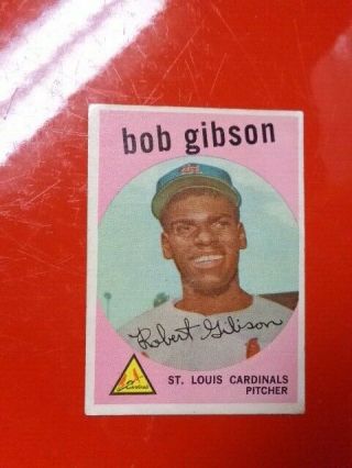 1959 Topps Bob Gibson Rookie Card,  No 514,  Ex Cond