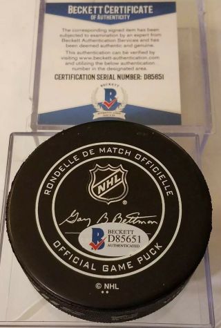 BECKETT D85651 DUSTIN BROWN SIGNED LOS ANGELES KINGS NHL OFFICIAL GAME PUCK 4