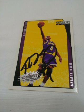 1997 C.  C.  Crash The Game C13 Nick Van Exel Autographed Los Angeles Lakers Read