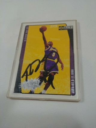 1997 C.  C.  Crash the Game C13 Nick Van Exel Autographed Los Angeles Lakers Read 3