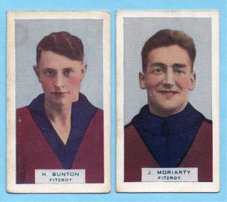 1933 Godfrey Phillips Cigarette Cards: Fitzroy X 2 - From Series Of 75
