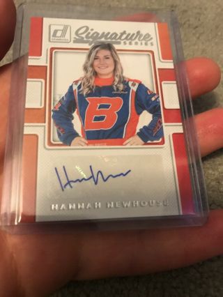 2018 Donruss Racing Hannah Newhouse Signature Series Rookie Autograph Hottie