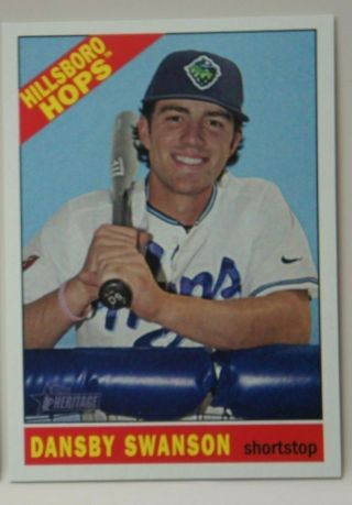Dansby Swanson 2015 Topps Heritage Minors Mystery Redemption