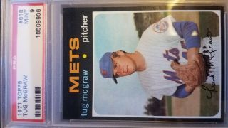 1971 Topps Psa 9 Tug Mcgraw N.  Y.  Mets - Worldwide Ship Available