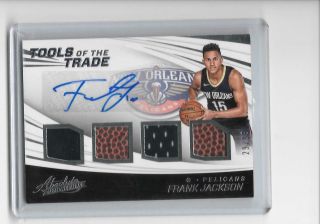 2017 - 18 Absolute Frank Jackson Rookie Tools Of The Trade Ball Jersey Auto 29/99