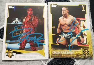 Enzo Amore And Big Cass Nxt Rookie Wwe Hand Signed Autograph Trading Cards