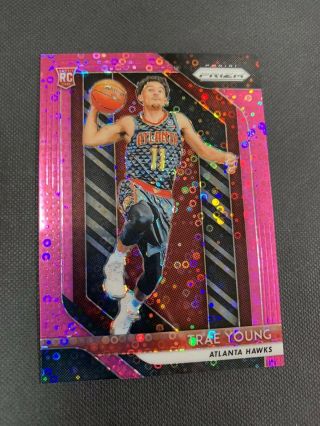 2018 - 19 Panini Fast Break Trae Young Sp Rc Pink Disco Prizm Refractor /50 Hot
