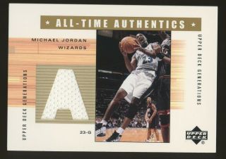 2002 Upper Deck Generations All - Time Authentics Michael Jordan Jersey Hof