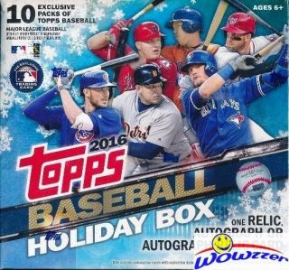 (5) 2016 Topps Baseball Holiday Mega Box - 5 Auto/relic - Snowflake Parallel