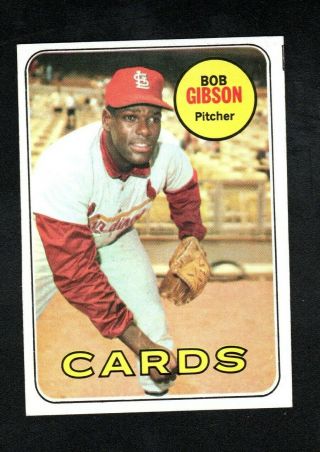 Bob Gibson 1969 Topps Card 200 St Louis Cardinals Ex Mt