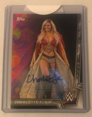 2018 Wwe Women’s Division Charlotte Flair Auto Autograph Signed Card 19/199
