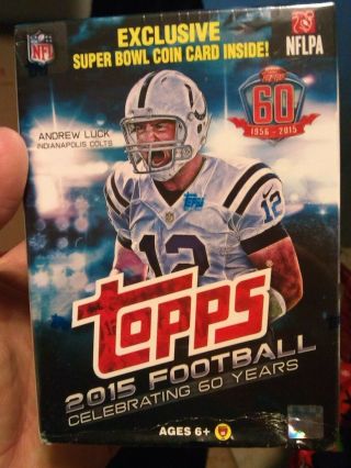 2015 Topps Football Blaster Box With Exclusive Bowl Coin