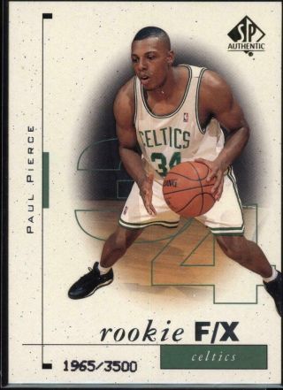 1998 - 99 Paul Pierce Upper Deck Sp Authentic Rookie F/x Rc (1965/3500) Celtics