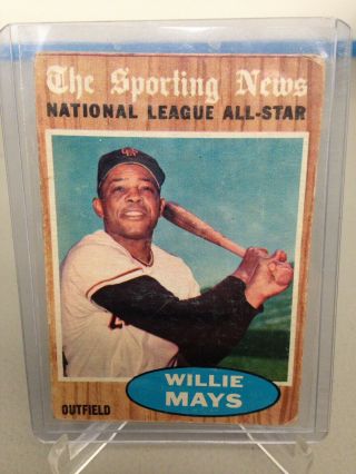 1962 Topps Sporting News Willie Mays 395