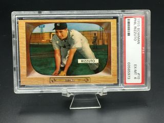 1955 Bowman Baseball Phil Rizzuto Hof Psa Ex - Mt 6 10 York Yankees