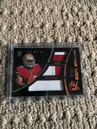 Carlos Hyde 2014 Black Gold Mother Lode Prime 2 Color Patch Rc 