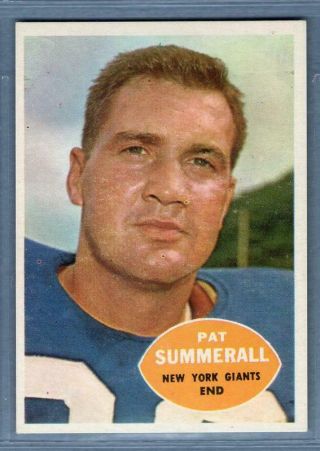 1960 Topps 77 Pat Summerall Nm Go131