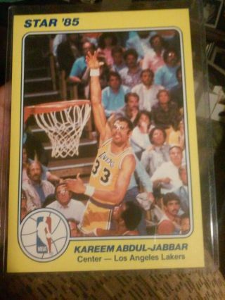 1984 - 85 Star 85 Court Kings 5x7 Kareem Abdul - Jabbar 1 - Lakers - Hof