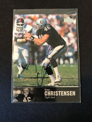 Todd Christensen 1997 Upper Deck Legends Autograph