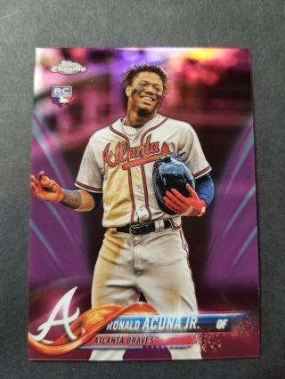 2018 Topps Chrome Update Pink Refractor Ronald Acuna Jr.  Rookie Card
