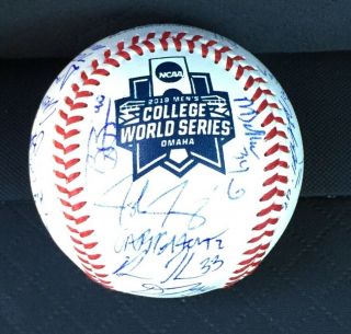 2019 Texas Tech Red Raiders Signed Autograph Cws Baseball College World Series 2