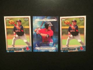 (3) 2015 Topps Pro Debut Michael Chavis Rc Sp Boston Red Sox Rookie - Nm - Mt