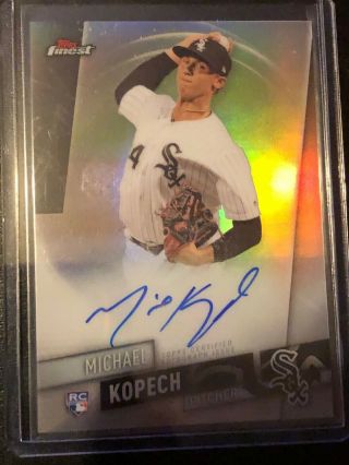 2019 Topps Finest Chicago White Sox Rookie Michael Kopech Auto & 3 Base Cards