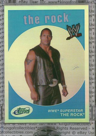 Dwayne The Rock Johnson 2007 Etopps Wwe Wrestling Card In Hand Wwf