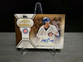 Rare 2019 Topps Series 1 Legacy Of Baseball Gold Auto Mark Grace Cubs 35/50
