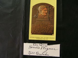 Honus Wagner Signed Autographed Cut Pitsburg Pirates Hall Of Fame