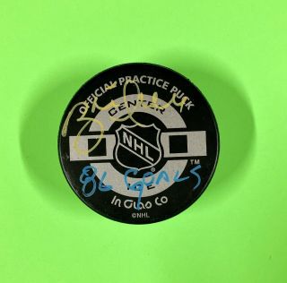 Brett Hull Signed Official Nhl Practice Hockey Puck St.  Louis Blues W/