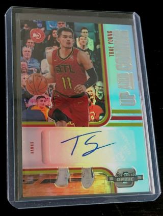 19/99 Trae Young 2018 - 19 Contenders Optic Up Coming Autograph Auto Rookie Hawks