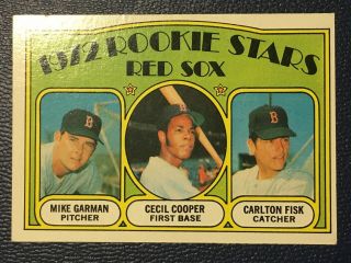 1972 Topps Garman,  Cooper,  Fisk 79 Rookie Stars Boston Red Sox