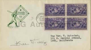 Bill Dickey - Autographed 1939 " 100 Years Of Baseball " First Day Cover