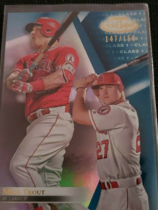 2018 Topps Gold Label Class 1 Mike Trout Los Angeles 147/150
