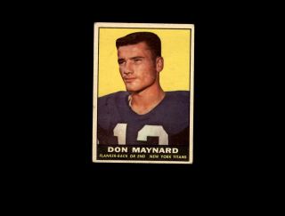 1961 Topps 150 Don Maynard Rc Vg D1,  021339