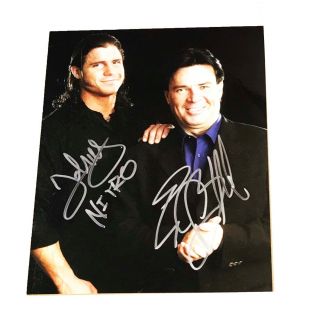 Wwe John Morrison Eric Bischoff Hand Signed Autographed 8x10 Photo With