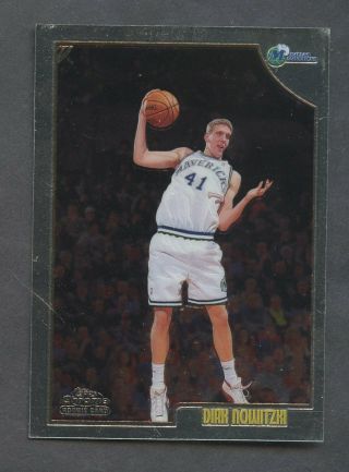1998 - 1999 Topps Chrome 154 Rookie Card Rc Dirk Nowitzki Mavericks