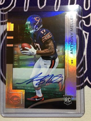 2018 Panini Rookies & Stars Rc Blue Auto 21/75 Anthony Miller Chicago Bears