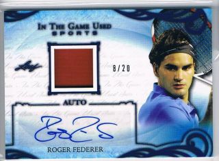 2019 Leaf In The Game Roger Federer Auto Autograph Memorabilia Shirt /20