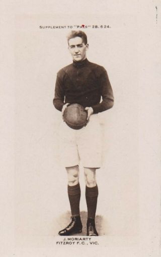 1924 Pals Vfl Card: Jack Moriarty (fitzroy).